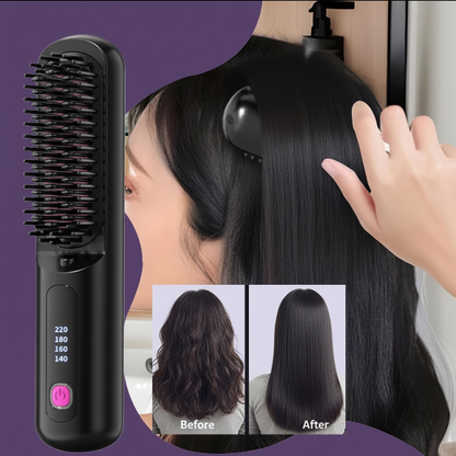 مكواة فرد وتجعيد الشعر اللاسلكية